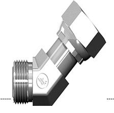Codo a 45° Macho cara plana x Hembra cara plana