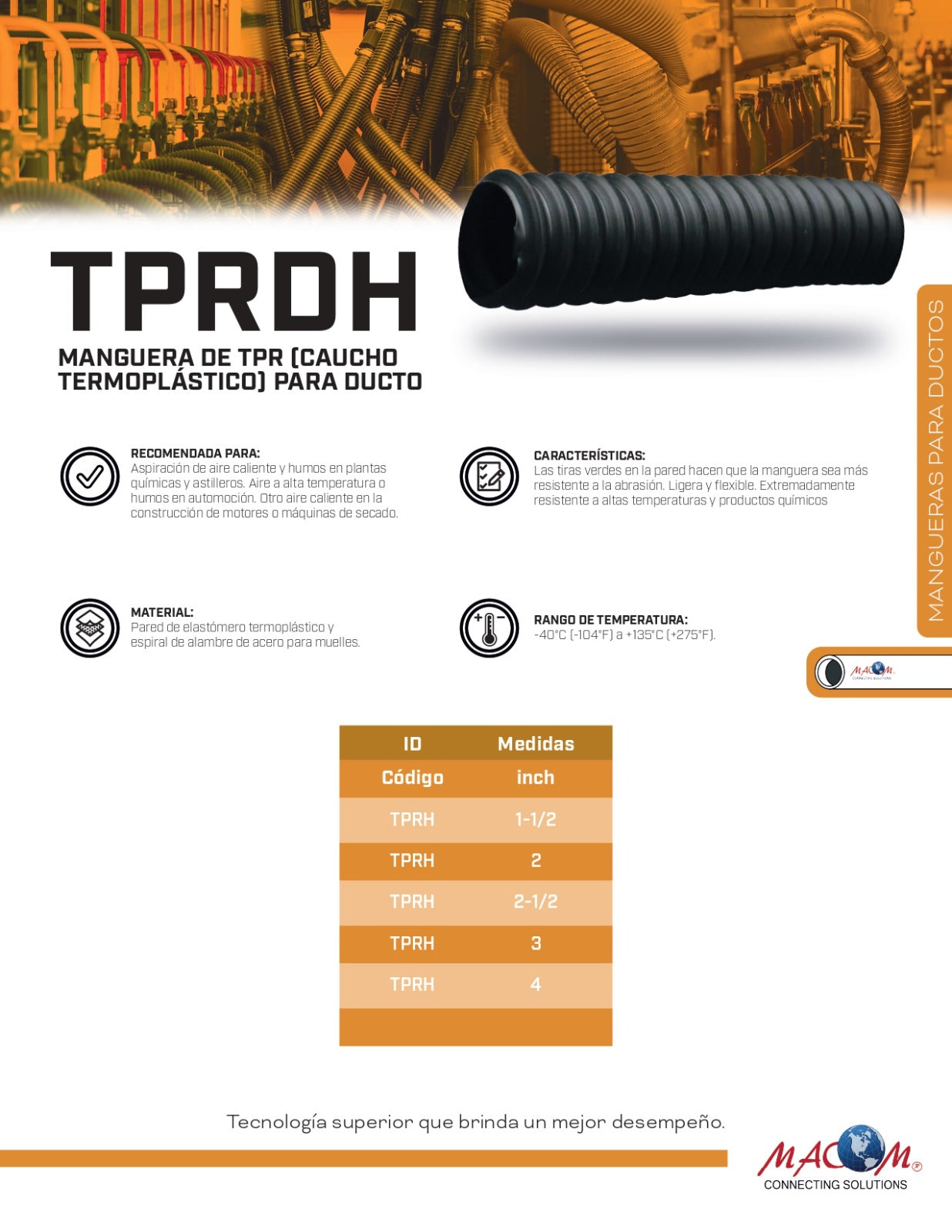 MANGUERA DE TPR PARA DUCTO