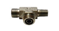 Tee Macho cara plana x Macho NPT lateral x Macho cara plana