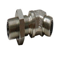 Codo Unión a 45° Pasamuros Cara Plana con Tuerca