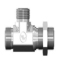 Tee unión Machos Cara Plana Pasamuros lateral con Tuerca