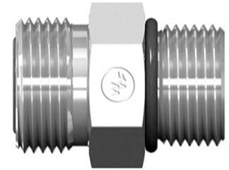 Macho cara plana x Macho O-ring Boss METRICO