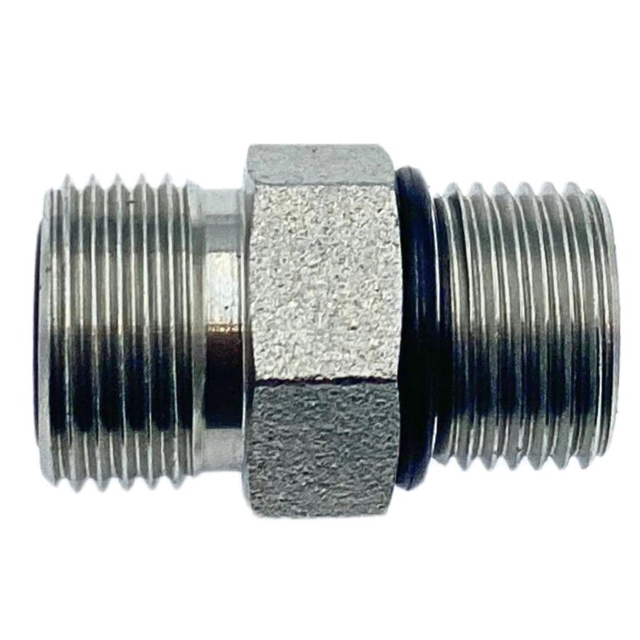 Macho cara plana x Macho O-ring Boss METRICO LARGO