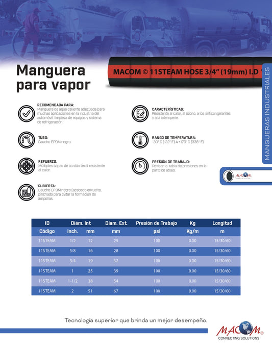 MANGUERA PARA VAPOR