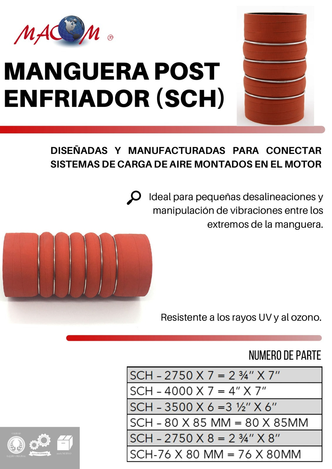 MANGUERA POST ENFRIADOR